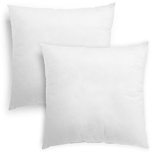 sleepling 2er Set Faserkissen, Inlet Sofakissen, Zierkissen und Dekokissen, 50 x 50 cm, atmungsaktiv, waschbar 60 Grad, Ökotex, Made in EU, weiß