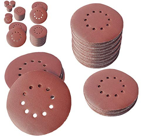Lot de 25 disques abrasifs KlTT - Diamètre : 225 mm - Avec 10 trous - Grain P120 - Pour cloison sèche - Ponceuse excentrique - Bosch Fux