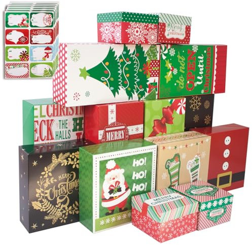 Party Funny Lustige Geschenkschachtel mit 12 Zählen, 15 Verschiedene Glitzer, Folie, Bedruckte Designs für DIY, Geschenkpapier und Etikettenpaket, Namenskarte