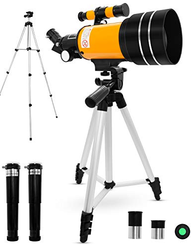 Space Astronomical Telescope, Uong Professional 150X 90X 45X Kids Telescopes 70mm Refractor Telescopes for Kids with Tripod Educational Toys for Astronomy Beginners Children Educational