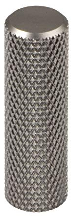 Gedotec Möbelgriff Edelstahl matt - Aluminium Möbelknopf Vintage silber - GRAF | Schrankknopf Küche für Schubladen & Schranktüren | Tür-Knopf Ø 10 mm | 1 Stück - Design Möbel-Knauf rund mit Schrauben