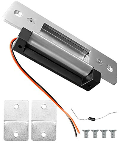 12V DC Heavy Duty Electric Door Strike Lock ANSI Standard, Fail-Secure and Fail-Safe Adjustable Fit for Door Access Control System Mortise or Cylindrical Lock