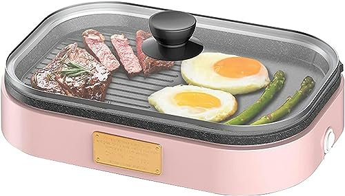 BTURYT Padella Antiaderente Elettrica Portatile, Padella Elettrica Multifunzione, Mini Bakeware Elettrico, Griglia Raclette Elettrica, Facile da Pulire