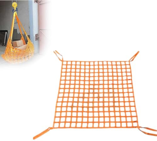 Ladungshebenetz – Gurtbandnetz Ladungssicherungsnetz – Zurrnetz Für Kisten Und Paletten, Verstellbare Ladungsnetzgurte, Stark Tragendes Hebenetz, Sicherheits-Hängenetz Aus Nylon (Size : 4 X 4M/Mesh 1