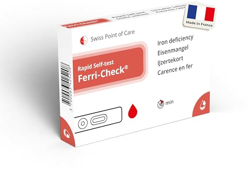 Swiss Point Of Care Eisen-Test Ferri Check – Schnelltest zum Nachweis der Eisenkonzentration, Selbsttest Rapid Test für zu Hause