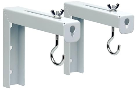 Closer 2Pcs Projector Curtain Hanger Projector Screen L-Bracket Adjustable Extension Mount Stand Mounting Hanger Holder