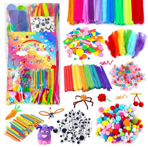 Itopstar Arts and Crafts Supplies Kit Craft Set for Kids-Art Supplies Kids Art Supplies for Preschool, Homeschool and Kindergarten DIY Crafting Projects