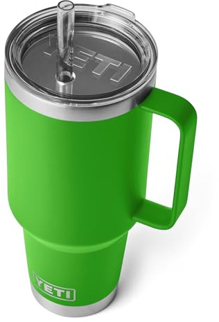 YETI Rambler Straw Mug, Stainless Steel Vacuum Insulated Mug with Stronghold Lid, Canopy Green, 42 oz (1.2 l)