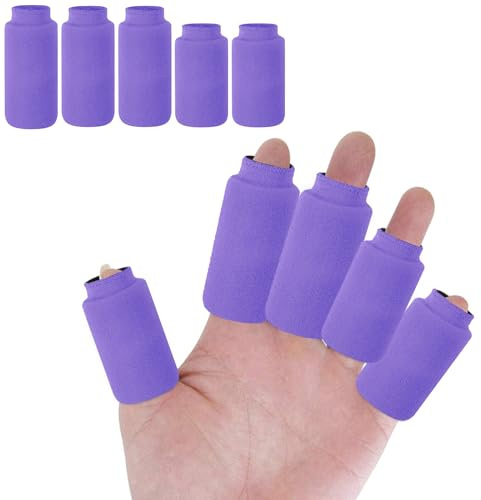 Tre fingrar gel ispaket 5 is manschetter hållbar kall kompress kall förpackning för skador artrit tendonit gikt tendinit stukning, lila