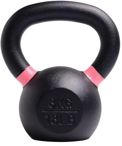 Kettlebell for Krafttraining for Männer und Frauen, Kettlebell aus Gusseisen mit breitem Griff for das Heim-Fitnessstudio und das Training mit Hantelgewichtssätzen (Größe: 8 kg)