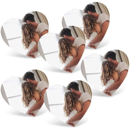 Allviper 6 Stück Acryl-Fotomagnete, Bilderrahmen für Kühlschrankaufkleber, personalisierte Kühlschrankmagnete, fügen Sie Ihr Fototextbild für dekorative Kühlschrankmagnete hinzu