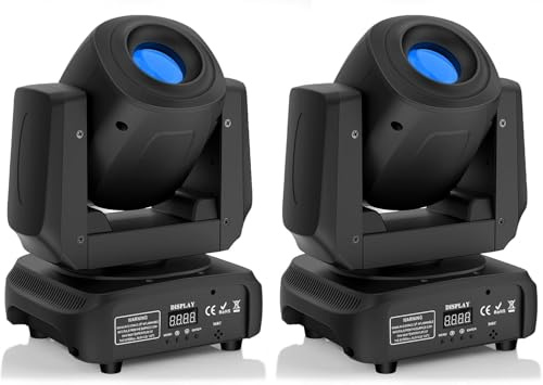2Pcs 100W Teste mobili LED RGBW Luci da palcoscenico 3Prisma effetto Luce DJ Fari 8 colori 8 Gobos per Discoteca Bar Festa Illuminazione