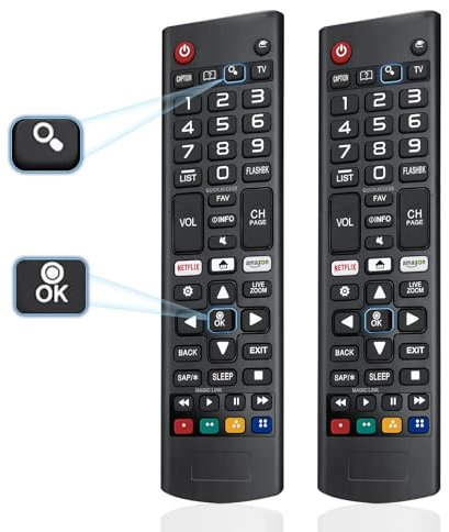 YOURKAY 2 Pezzi Telecomando Universale per LG Smart TV, AKB75095307, Compatibile con Tutti I Televisori LG, LCD e LED