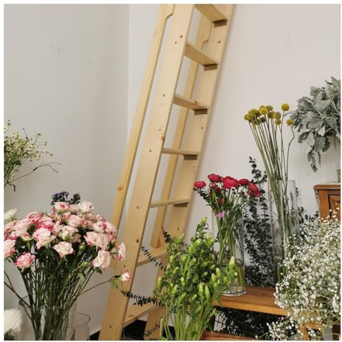 Échelle de rechange en bois pour lit superposé avec barres d'appui et marches larges pour camping-car et dortoir