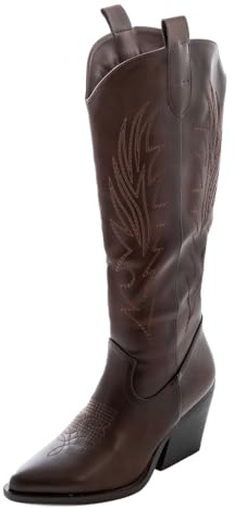 Toocool Stivali Donna Texani Cowboy Western Camperos Scarpe A Punta GA021