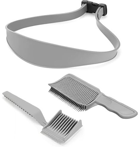 3 Stück Haarschneidekamm Set, Verstellbare Fade Kamm Haare Schneiden übergang Barber Kamm, Haarschneide Schablone Verstellbare Haarschneide Schablone Silikon Haarschneide Schablone für Herren Salon