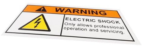 SOPOTUTU Electrical Shock Hazard Warning Sticker English Safety Sign High Voltage Risk Sign Self-adhesive Pvc Label for Electrical Equipment for Maintenance Operations and Hospitals