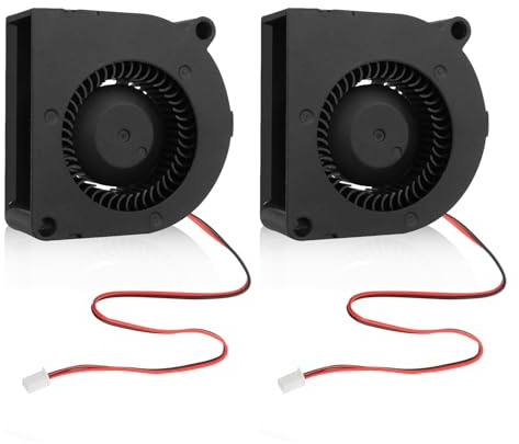 Silkwish 2 Stück 24V Radiallüfter - 50 x 50 x 20mm Radialventilator - DC Gebläse Lüfter - 5000U/min Turbinen Turbo Fans - Kühlung Lüfter für Haushaltsgeräte, 3D-Drucker