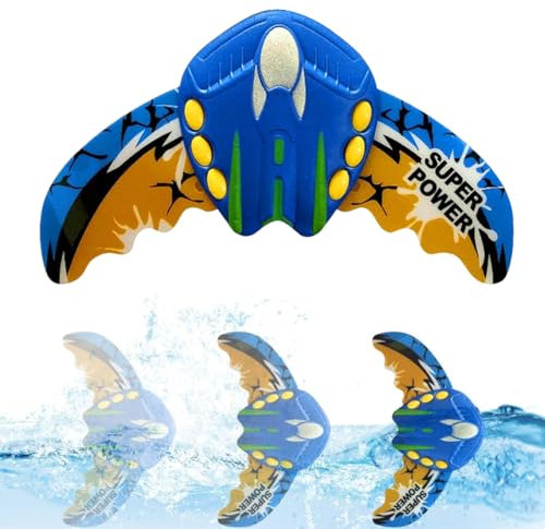 NHQZ Pack de 1 Juguete Peces Submarinos-Juguete Pez Diablo-Juguete Natación Planeador-Juguete Natación Submarino-Piscina Peces Diablo-Juguete Pez Agua Niños(Azul)