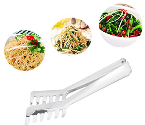 HOLIDYOYO Pinzas Para Alimentos De Acero Inoxidable Pinzas Para Espaguetis Utensilio De Cocina Para Servir Pasta y Ensalada