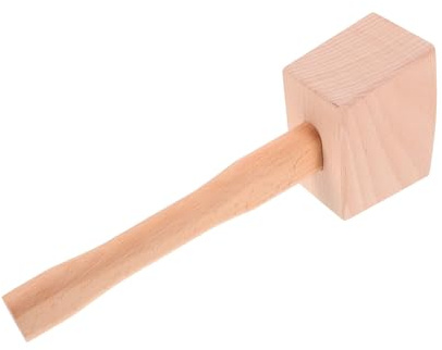 HOMSFOU Holzklüpfel aus Massivem Buchenholz Robust Langlebig Handgefertigt für Holzarbeiten Schreinerwerkzeug Vielseitiger Holzhammer für Tischlerei und Heimwerker