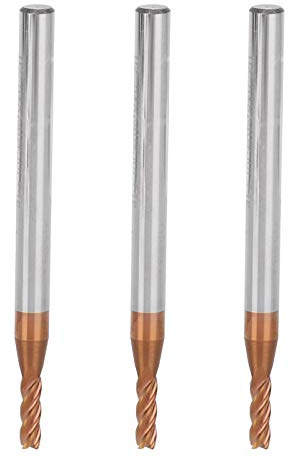 3-teiliger Metall-Schaftfräser, CNC-Fräser 4 Nuten, Industriebedarf aus Wolframstahl, D2,5 x 8 x 4D x 50L x 4F, Hochgeschwindigkeits-Schneidwerkzeug für Präzisionsgravur und Fräsen