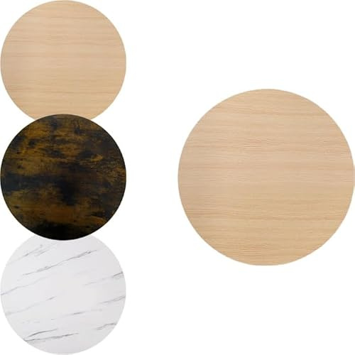 Runde Platte aus Naturholz für Garten und Terrasse, Ersatz-Küche, Esstisch, 19,8 cm bis 91,4 cm, perfekt für Theken und Esszimmer