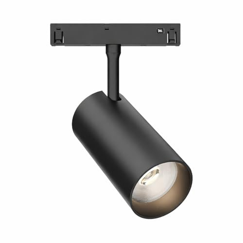 Braytron 48V LED Magnet-Schienenstrahler 18 Watt 3CCT 3000K–6000K 1580 Lumen CRI ≥90 24° LED Schienenleuchte drehbar schwenkbar Magnet-Schienensystem Aluminium schwarz Magnetic Track Light 48V DC