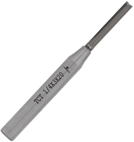 Punta per fresa a taglio dritto da 3 mm Utensile per rifinitura con gambo 1/4 per legno Punta per fresa diritta Dadoes per trimmer