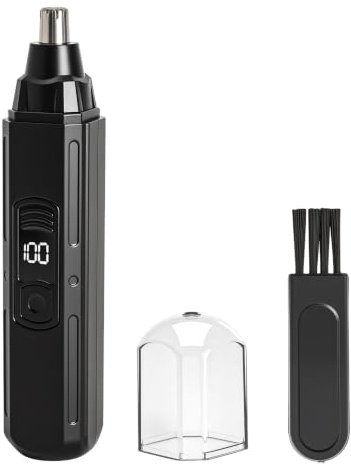 TNSLAND Tondeuse Nez, USB rechargeable électrique pour le nez et les oreilles,Tondeuse à sourcils indoloreet professionnelle pour les hommes et les femmes (Noir)