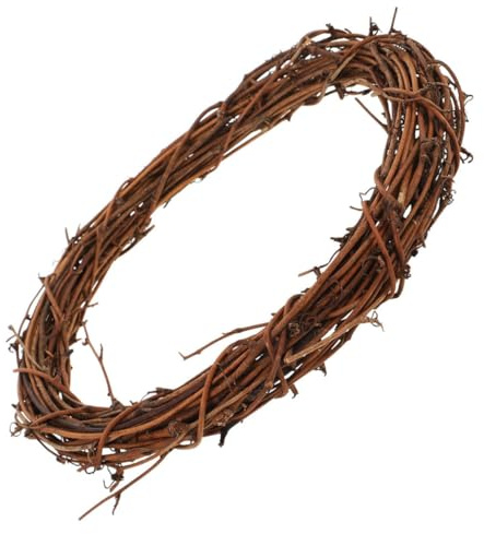 Housoutil Ghirlanda di Rami Intrecciati in Legno Naturale 30cm Anello Facile da Decorare Versatile per Decorazioni Natalizie Stagionali e Feste