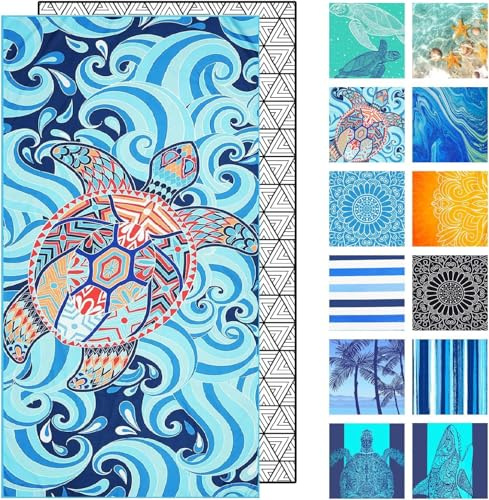 Serviette de Plage Microfibre 180x80 xxl Drap Serviettes Homme Anti Sable | Bain Beach Towel Piscine Femme Cadeau Poncho Fille Essuie Sechage Rapide Sport Vacances Travel Essentials Accessoire