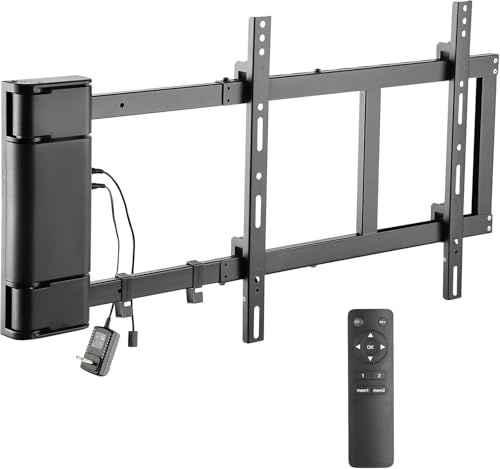 RICOO TV Wandhalterung Fernseher Halterung elektrisch Fernsehhalterung schwenkbar SE2544 mit Fernbedienung für 40-65 Zoll universal smart flach Curved bis 45 kg & VESA 400 x 400 mm