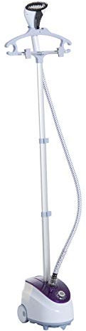 HOMCOM Défroisseur vapeur vertical défroisseur à vêtements 1,8 L 1800 W débit vapeur 30g/min tige telescopique blanc violet