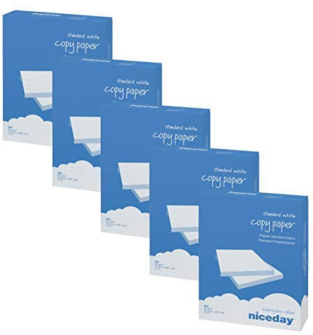 2500 Blatt Kopierpapier Weiß Druckerpapier Business Kopier Papier Copy Paper White Drucker Papier Hochweiß Universalpapier DIN A4 80g / m² 80g/qm - 21 mm x 29,7 cm