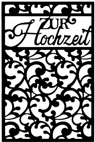 Ideen mit Herz Stanzschablone, Zur Hochzeit, 9,5cm x 14,5cm, passend für gängige Stanzschablonen | Schablone zum Gestalten von Grußkarten, Einlegern | Hochzeit, Heirat, Vermählung