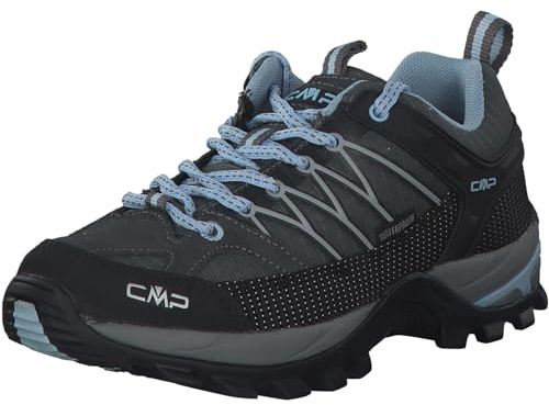 CMP Rigel Low Wmn Trekking Shoe Wp, Scarpe da trekking Donna, Graffite-Azzurro, 38 EU