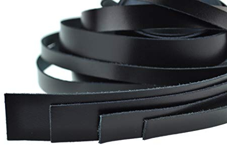 esnado weiches Lederband flach | 1 Meter | Breite: wählbar | ECHTES Leder - pflanzlich gegerbt | zum Basteln | Herstellung von Armbändern, Schmuck