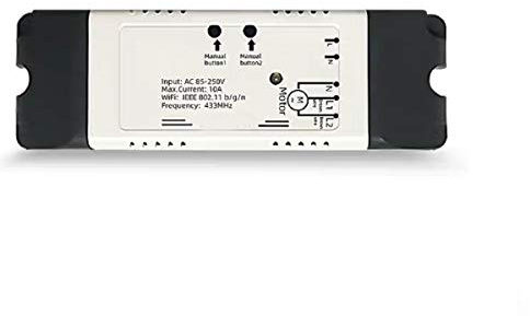 MHCOZY 2CH WiFi RF inalámbrico conmutador, modo de bloqueo automático,compatible con Alexa Goolge Home (controlador de motor tubular WiFi)
