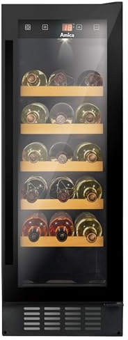 Amica Weinkühlschrank freistehend 20‑Flaschen‑Kapazität Kompressortechnik VinoOptima System UV‑Schutz Rauchglastür – weinkuehlschrank freistehend