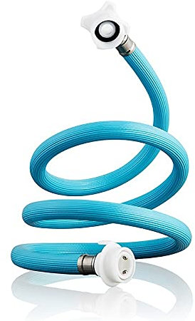 ALYHYB 1.5m Washing Machine Hose, Universal Washing Machine Cold Water Fill Inlet Pipe, Connecting Faucet: 4-point Buckle (G1/2), Connecting Washing Machine: 6-point Interface (25mm)