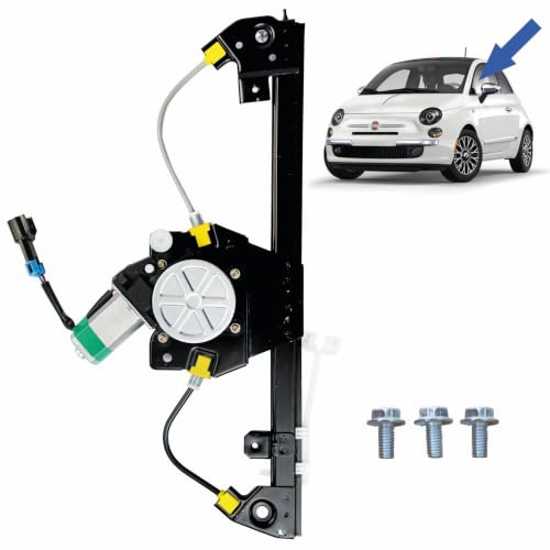 STARKIT PERFORMANCE Leve vitre compatible pour Fiat 500 (à partir de 2007) AVEC MOTEUR. AVANT GAUCHE (conducteur) 51889364, 51876269, 51824040, 51785841