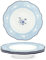 fanquare 23.2cm Wide Rimmed Soup Bowls, Porcelain Pasta Bowls, Vintage Blue Floral Soup Plates Set of 4, Microwave and Dishwasher Safe