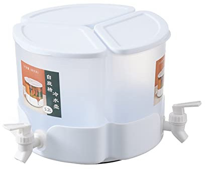 Distributeur Deau pour Réfrigérateur, Carafe Deau de 5.2L avec Robinet, Grande Capacité Distributeur De Boissons en Carafe Deau pour Eau, Jus, Café Glacé, Thé Glacé