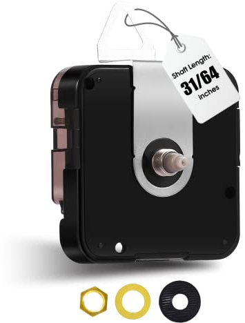 DEEWISH Uhrwerk für Wanduhr 12888, Quarzuhrwerk 8/12.4/14.5/17/20/23.5 mm Langer und kurzer Schaft, Super Lautlos Uhrwerke zum Selbsteinbau, DIY-Reparatur-Teile (Ohne Zeiger, DW-12888 Serie)