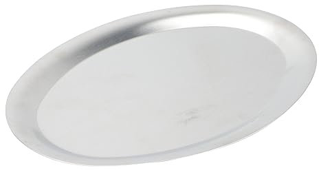 Cabilock Plato Redondo Inoxidable Bandeja De Nórdico Para Barbacoa y Servir Alimentos