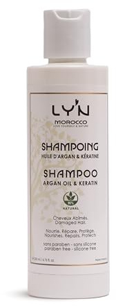 SHAMPOING ADOUCISSANT À L’HUILE D’ARGAN BIO - Nettoie en douceur, Nourrit & Renforce les cheveux- Sans Paraben & Sans Silicone - Tous types de cheveux