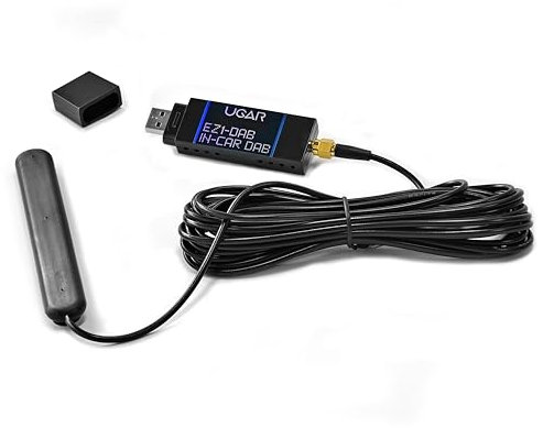 UGAR USB DAB+ Android Dongle with DAB Antenna Internal Mount Reusable Amplified Glass