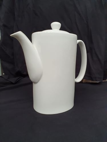 4 Cup White China Coffee Pot