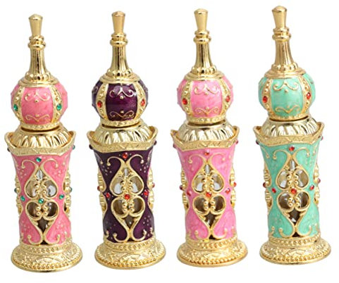 DRESSOOS Parfümflasche für Damen elegant hochzeitsdeko Vintage- leere Parfümflasche Arabisches Parfüm Tropfer kleine Flasche flüssig schmücken Aromatherapie-Flasche ätherisches Öl Frau